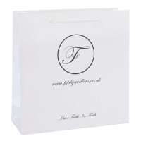 White Card Paper Bag With Customized Logo For Jewelry Industry