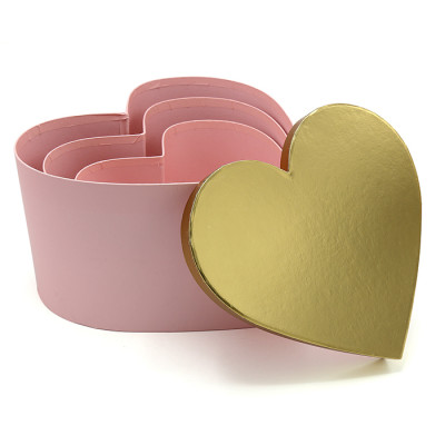 Heartshaped Paper Gift Boxes Set 3 For Valentine's Day or Special Ocassions With Stock Available