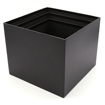 Wholesale Square Cardboard Flower Boxes With Gold Lid Stock Available