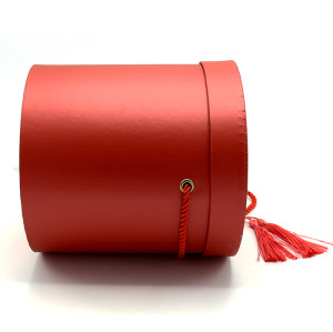 Round Cardboard Box With Lid And Handles Wholesales Stock Available Tassel Attached
