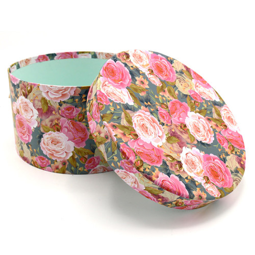 Luxury Cylindrical Packaging Flower Paper Box With Lid Set/3 (S/M/L)
