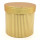 Cylindrical Shaped Glossy Gold Striped Flower Paper Gift Box Set/3