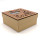 Wholesale Nested Square Gift Boxes Recycled Kraft Paper Boxes With Wooden Carved Lid