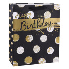 Alternative birthday style paper bag design Classic black gold matching Men's birthday gift wrapping paper bag preferred