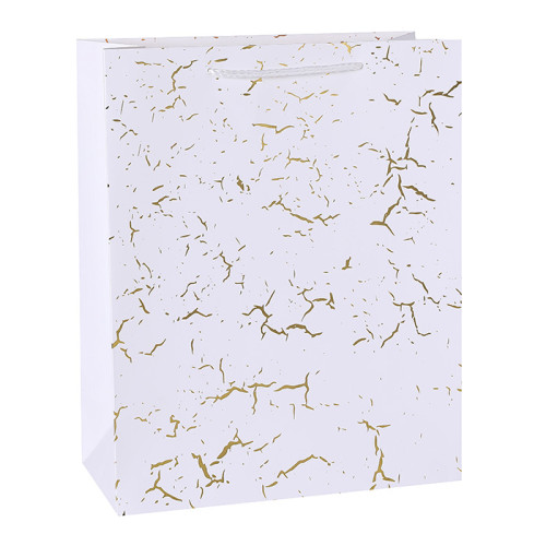 New Abstract Paper Bags Designs Gold Foil Stamping The Marble Patterns On Front