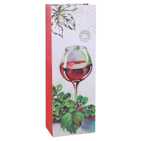 Yiwugo Hand Drawn Wine Bottle Paper Bag Stock Available Sized 12x9x36CM