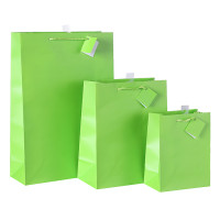 Wholesale Solid Color Gift Bags Made of Coated Art Paper Accepting Custom Colors and Sizes