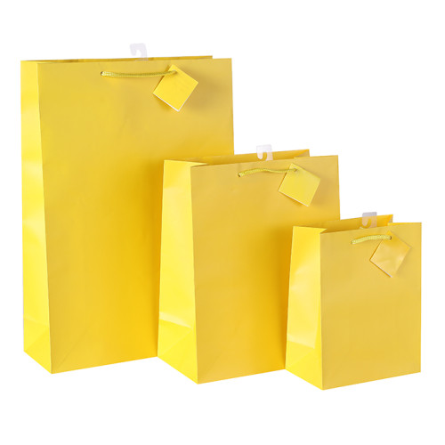Wholesale Solid Color Gift Bags Made of Coated Art Paper Accepting Custom Colors and Sizes