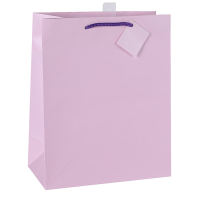China Factory Directly Sale Custom Printed Hot Pink White Card Paper Gift Shopping Bag With Handles