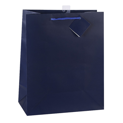 Wholesale Custom Solid Color Paper Gift Bags With Printed Red Blue And Green