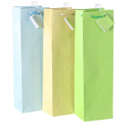 Solid Light Colors Paper Carrier Bags Wholesales Wine Gift Bags