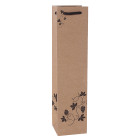 Custom Single Bottle Wine Paper Bags Made Of 210gsm Brown Kraft Paper