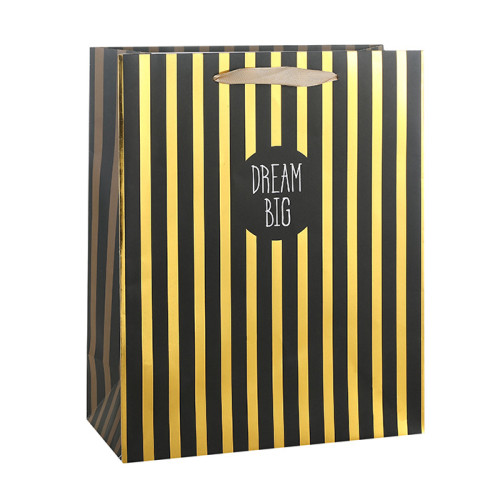If You Dream Dream Big Gold Hot Foil Stamping Paper Shopping Bags