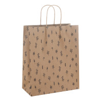 Summer Vocation Automatic Machine Made 150gsm Brown Kraft Paper Bags Direct Yiwu Factory Price Competitive