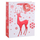 2019 New Christmas Paper Gift Bag With Deep Embossed Hot Foil Stamping