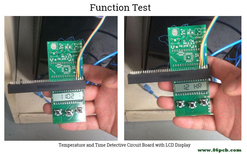 Temperature and Time Detective Circuit Board function test