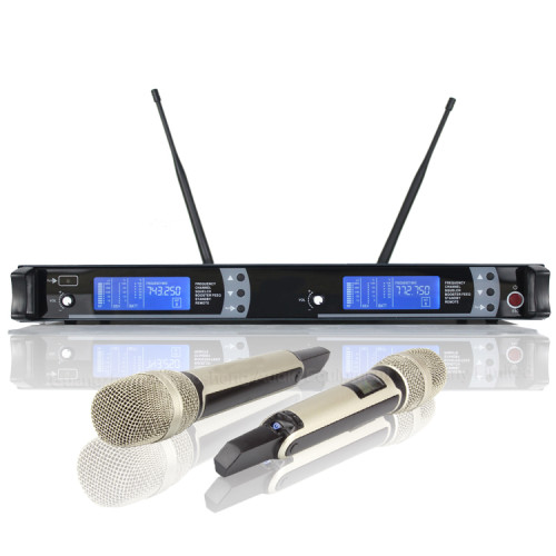 Antena UHF Professional 4 al aire libre True diversity Sistema de micrófono inalámbrico Handheld SKM9000