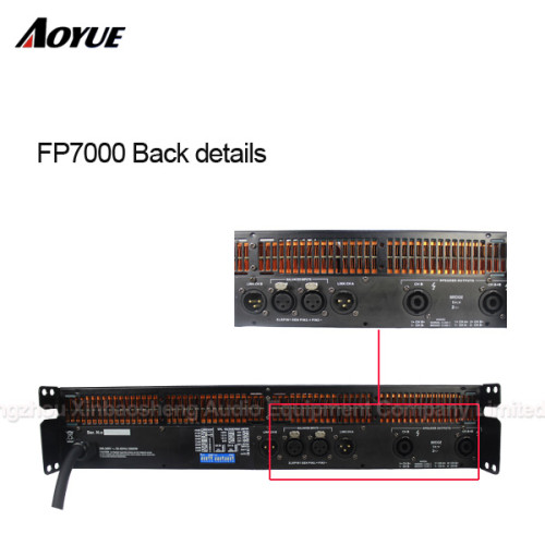 Amplificador de potencia FP7000 de módulo extremo profesional de 7000 vatios con 2 canales