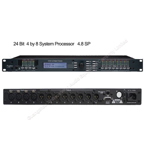 Ashely 4-In x 8-Out DSP professional karaoke digital audio 4.8sp processor for PA system