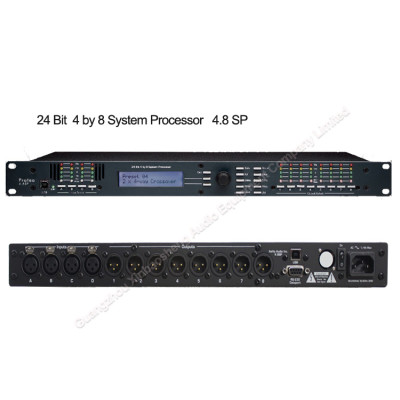 PA sistemi için Ashely 4-In x 8-Out DSP profesyonel karaoke dijital ses 4.8sp işlemci