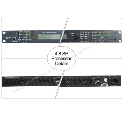 Ashely 4-In x 8-Out DSP professional karaoke digital audio 4.8sp processor for PA system