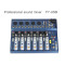 3-Band EQ 48v phantom power mini professional 7 channel audio mixer F7 with USB palyer