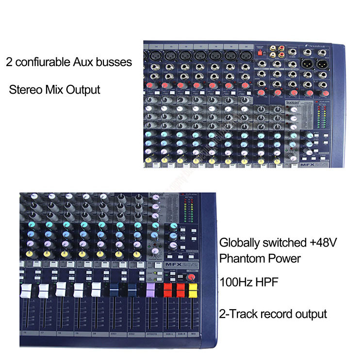 20 Channel 3 Band Audio Built In Dsp Digital Effect Dj Mixer
