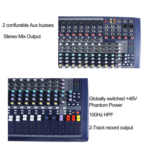 Audio de banda 20 canales 3 construido en DSP consola mixta de efectos digitales dj MFX20 / 2