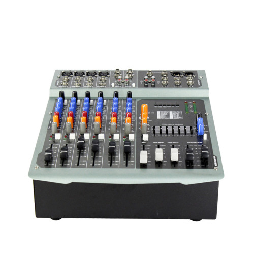 Multi functional DJ audio high power sound PV8P USB active powered sound mixer build-in amplifier