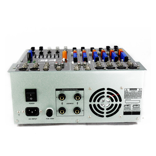 Multi functional DJ audio high power sound PV8P USB active powered sound mixer build-in amplifier