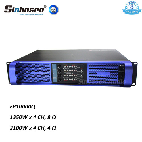Sinbosen FP10000Q 1350 w 4 kanal profesyonel klon laboratuvar çin güç amplifikatörü çift 15 inç hoparlör için