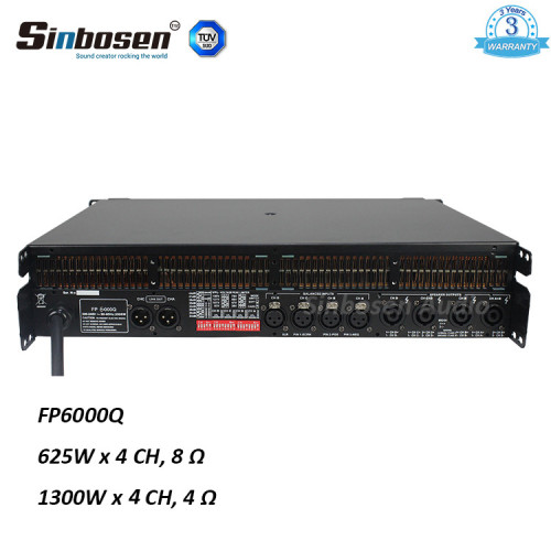 Sinbosen FP6000Q 1300 w 4 kanal dj profesyonel anahtarlama modu kaynağı güç amplifikatörü