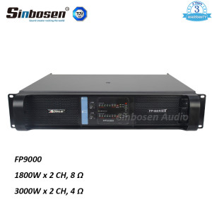 Sinbosen FP9000 3000w stéréo deux canaux amplificateur de puissance sonore avec CE Rohs