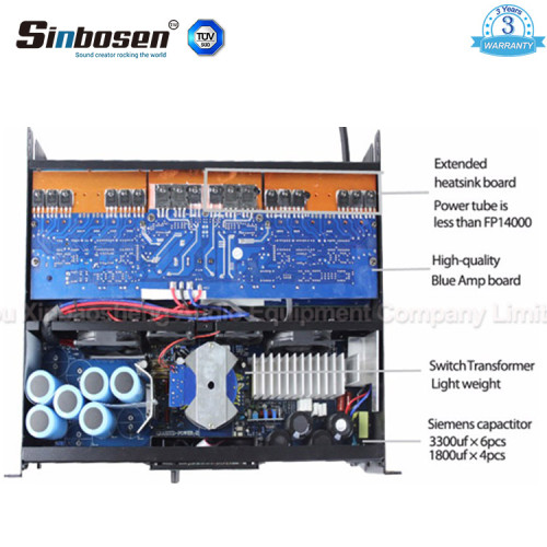 Sinbosen FP9000 amplificatore di potenza sonoro stereo a due canali 3000w con CE Rohs