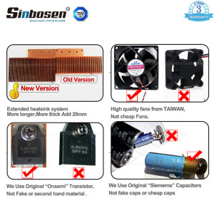 sinbosen audio amplifier 1500watt 2 channel FP7000 power amplifier