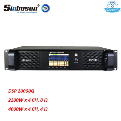 Sinbosen DSP 20000q power amplifier DSP20000Q 2200w 4 channel professional  for subwoofer