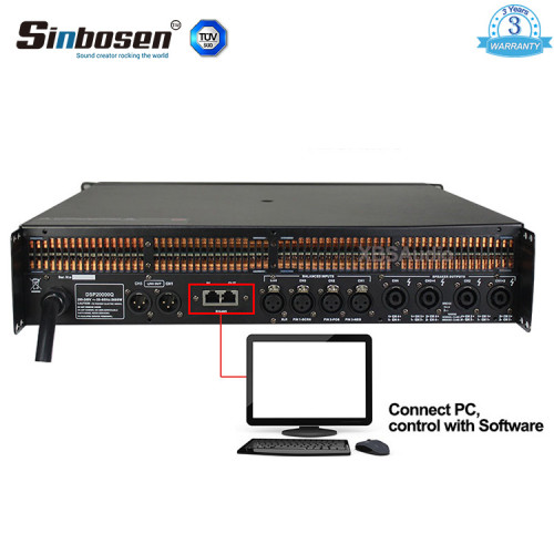 Sinbosen DSP20000Q 2200w amplificador de potencia DSP 20000q profesional de 4 canales para subwoofer
