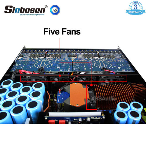 Sinbosen DSP20000Q 2200 w subwoofer için 4 kanal profesyonel DSP 20000q güç amplifikatörü