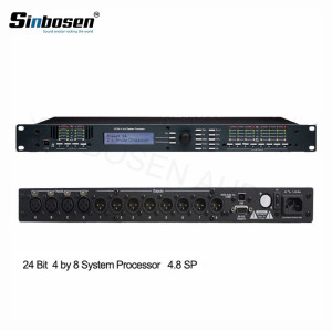 Ashely 4-In x 8-Out DSP karaoke profissional processador de áudio digital 4.8sp para o sistema de PA