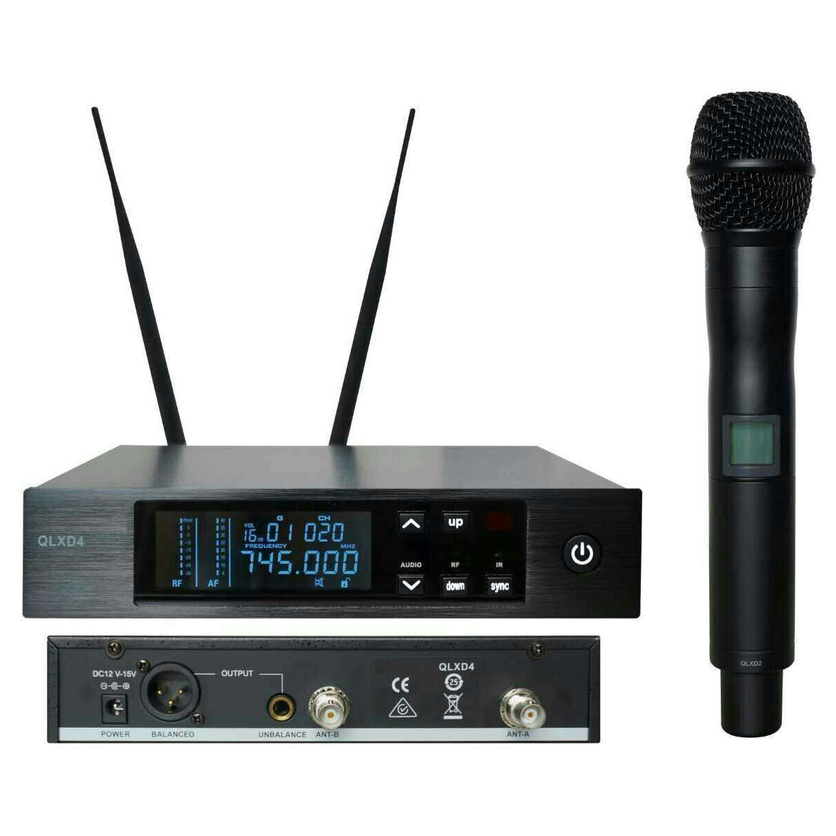 Using QLXD4 wireless microphone at the stage