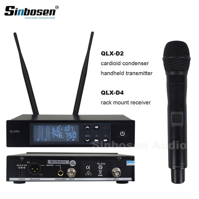 Bezprzewodowy ręczny mikrofon bezprzewodowy UHF QLXD4 + QLXD2 / SM-58