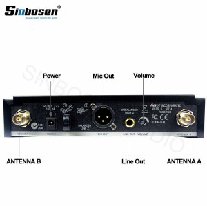 SLX4 /SM-58 Handsfree dynamic headset Microphone wireless receiver