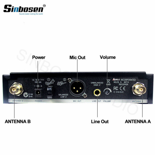 Microfono portatile senza fili di alta qualità senza fili Live Vocals ricevitore portatile SLX4 / SM-58