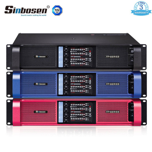 Sinbosen FP10000Q 2100w 4 canaux nouvellement mis à niveau amplificateur de puissance professionnel plus puissant