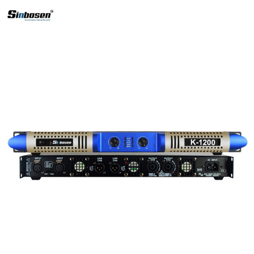 Nuevo diseño de potencia suave 1200w 1u clase D digital K-1200 amplificador de potencia con 2 canales