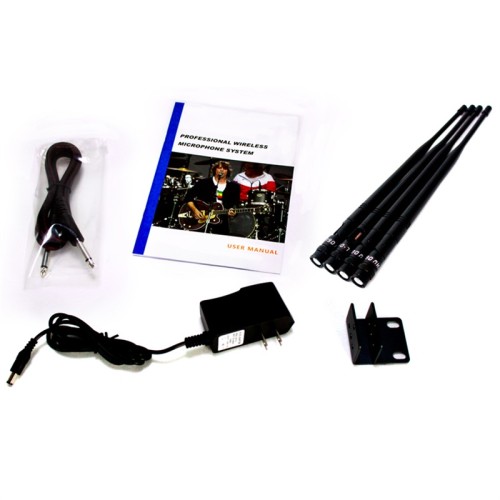 2x100 Channal UHF Wireless Lapel Headset Lavalier Microphone Mic System