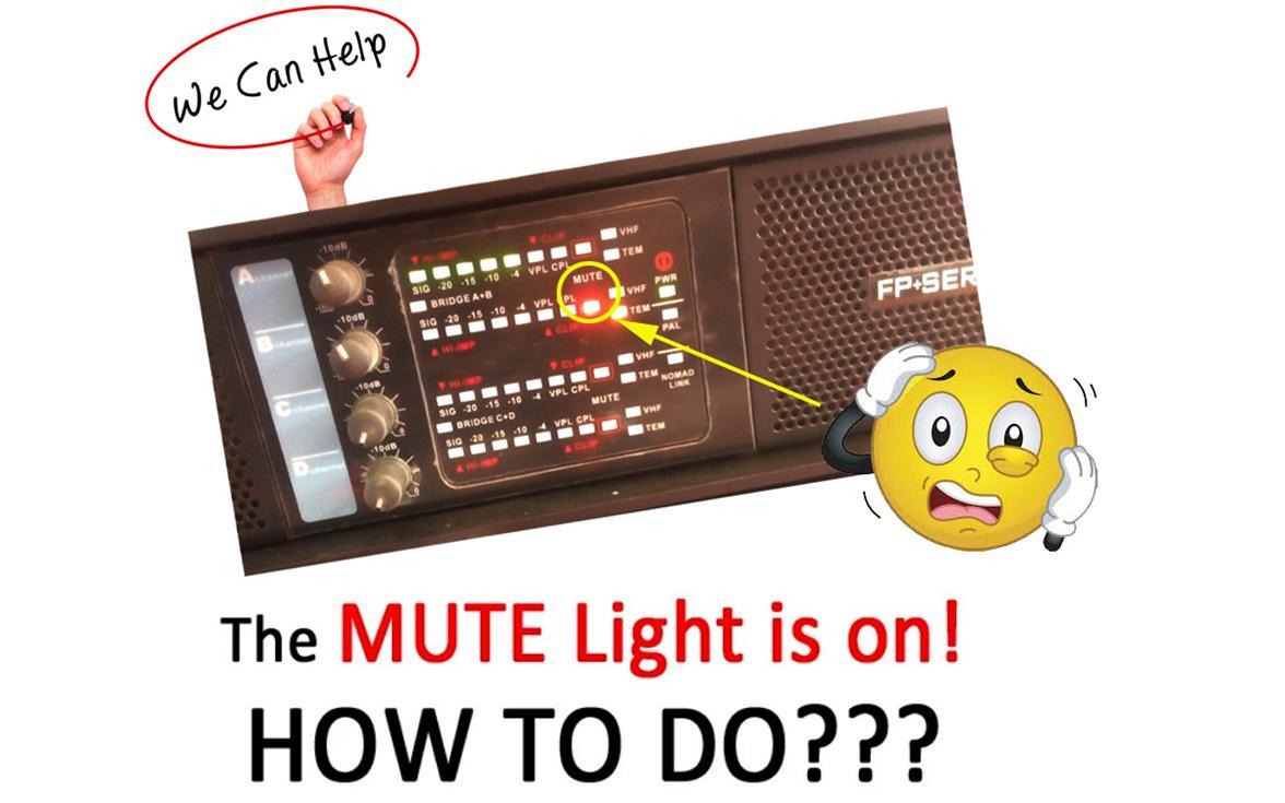 How To Do When The Amplifier MUTE Lights turn On?