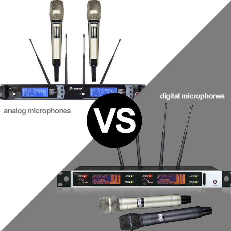 Types of microphones and comparison of digital microphones with analog microphones