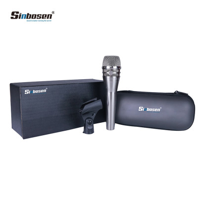 Microfone Vocal Dinâmico de Prata Sinbosen KSM8 para gravação