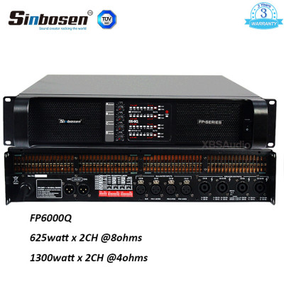 Sinbosen FP8000Q dual 1000 watts RMS amplificador de potência de 4 canais